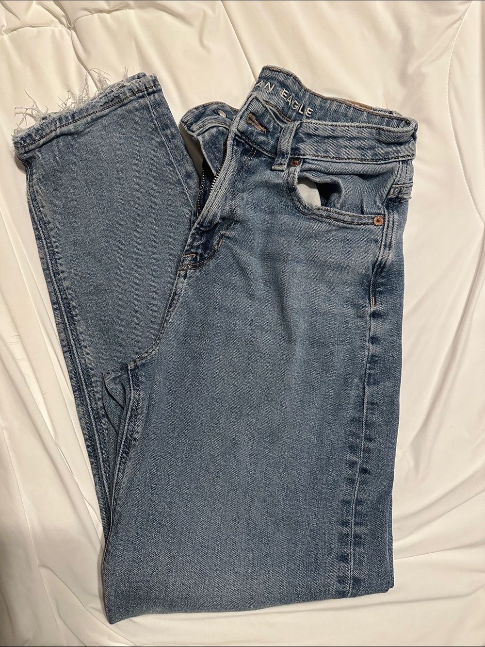 American Eagle Outfitters Light Blue Straight Leg Jeans